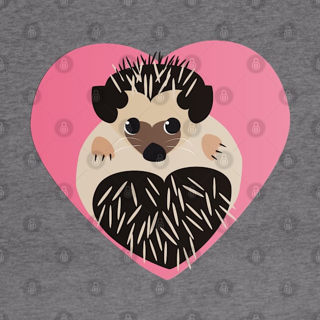 Hedgehog Love Heart by so_celia